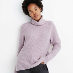 Madewell Wool Heather Wisteria Mercer Turtleneck S